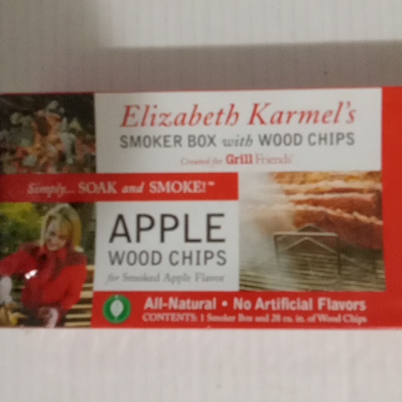 Smoker  box with wood chips apple wood chips - Picture 2 of 4